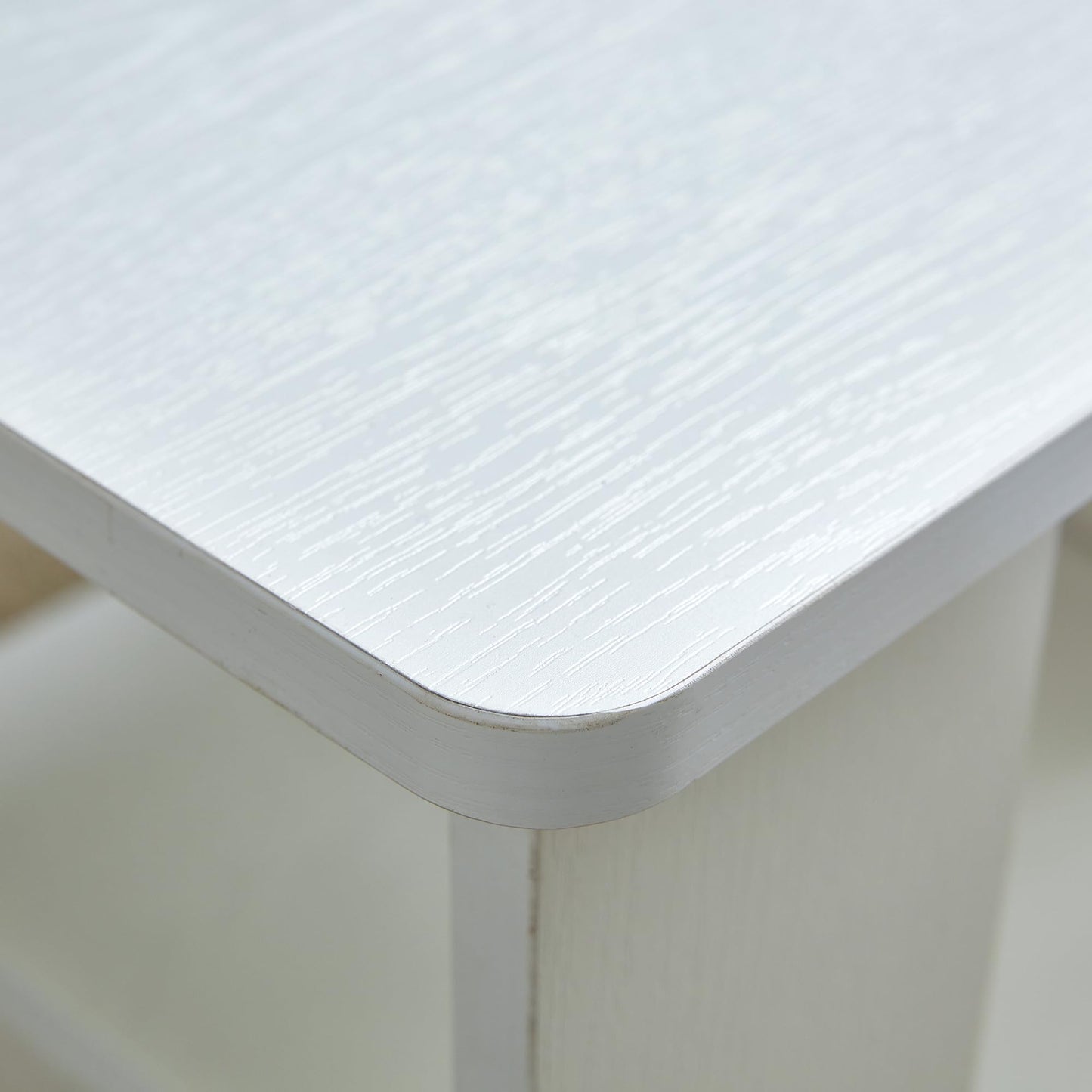 KELESY Modern White Coffee Table | Double-Layered MDF Center Table for Living Room, Bedroom & Study | Rustic, Farmhouse & Industrial Styles | 10-15 Minute Assembly