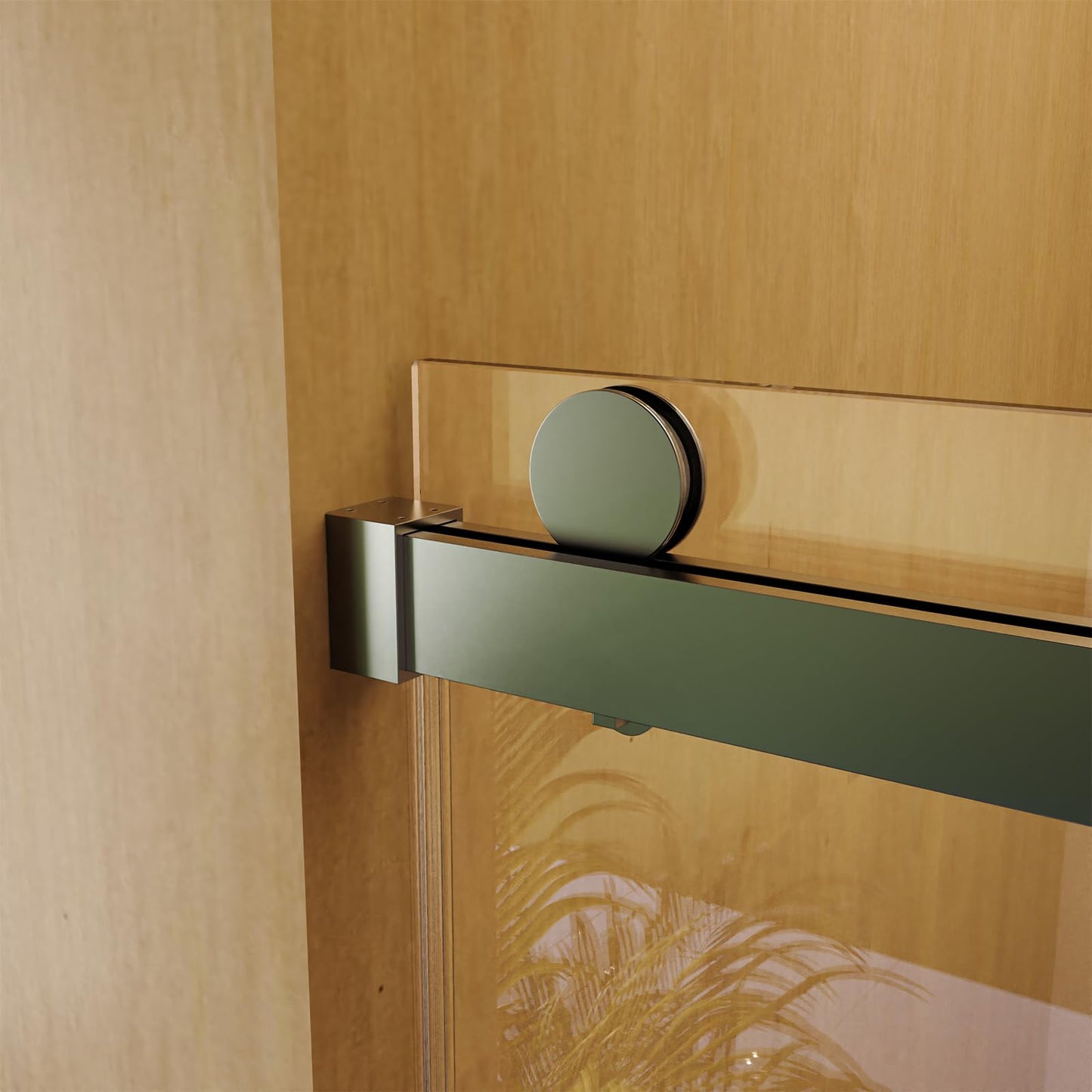 Frameless Sliding Glass Shower Door–68-72" W * 76" H Adjustable Width Shower Door–Shower Door with Buffer and 3/8" (10mm) Thick SGCC Tempered Glass Door,Reversible Installation,Matte Black