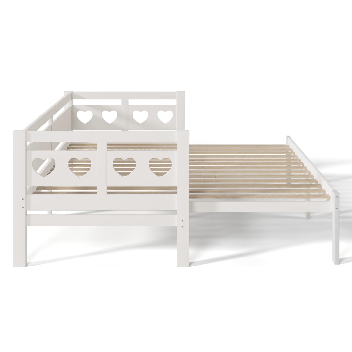 KELESY Twin Daybed with Trundle, Extendable Twin to King Daybed Frame, Space Saving Dual-use Sofa Daybed for Bedroom, No Box Spring Needed, Easy Assembly