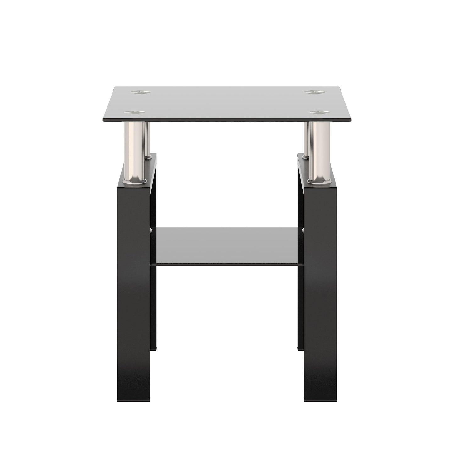 KELESY Modern Tempered Glass Coffee Table – Stylish Square Center Table for Living Room, Elegant Glass Top Design