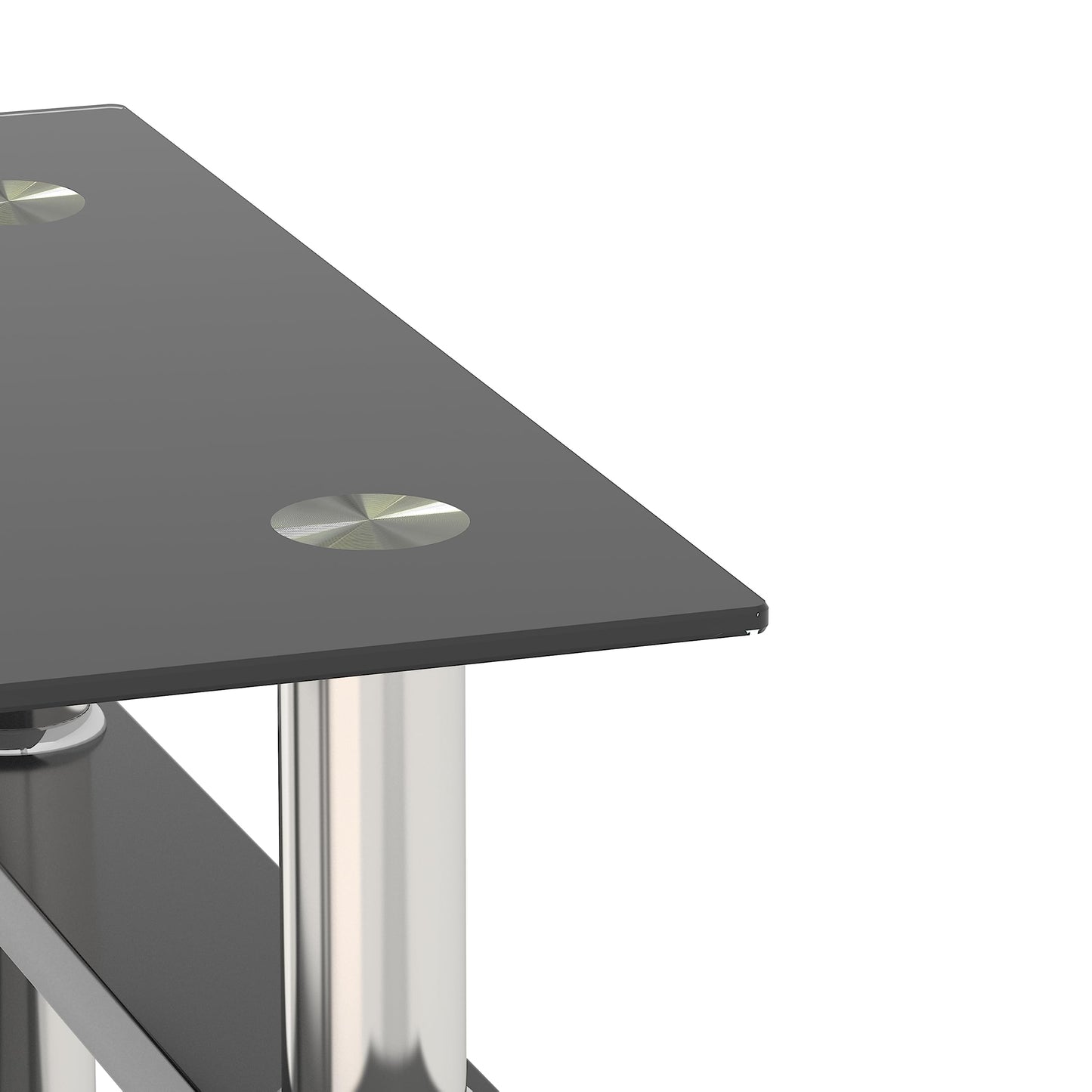 KELESY Modern Tempered Glass Coffee Table – Stylish Square Center Table for Living Room, Elegant Glass Top Design
