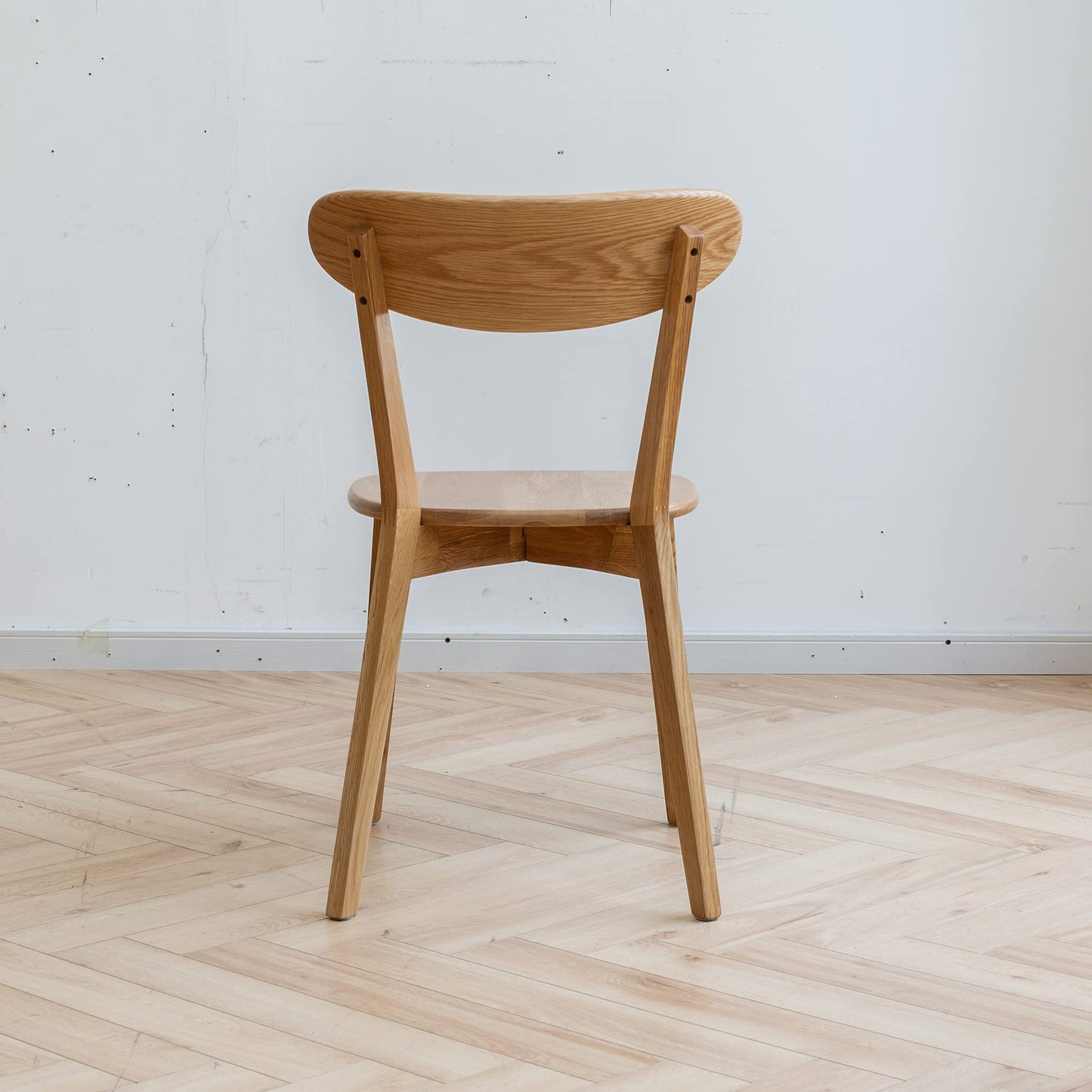 KELESY Dining Chair Wooden FAS Grade Oak Natural Wood Made in North America Dirt-Free Wood Chair Solid Chair Table Chair Wooden Living Room Chair Simple and Natural 46.5 * 54 * 80cm