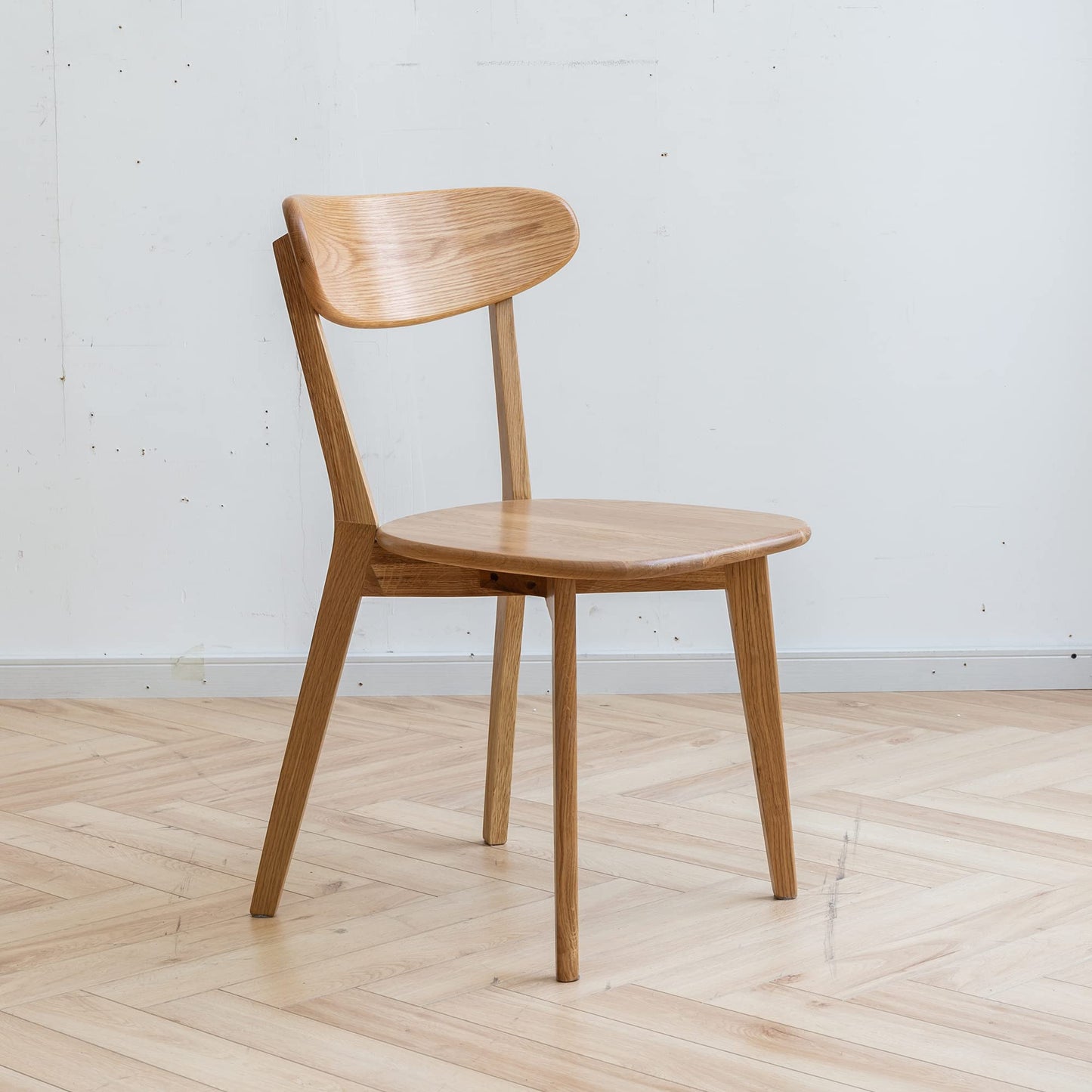 KELESY Dining Chair Wooden FAS Grade Oak Natural Wood Made in North America Dirt-Free Wood Chair Solid Chair Table Chair Wooden Living Room Chair Simple and Natural 46.5 * 54 * 80cm