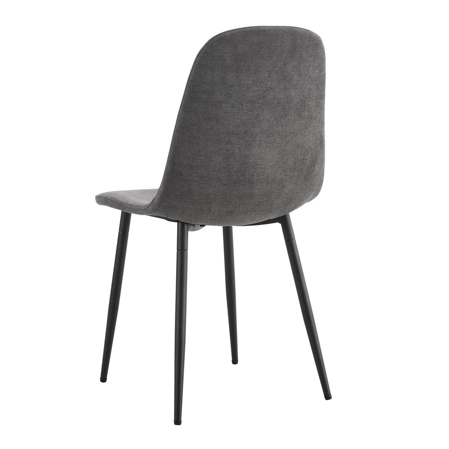 KELESY A Set of 6 Modern Medieval Style Restaurant Cushioned Side Chairs, Equipped with Soft Cushions and Black Metal Legs, Suitable for Kitchens, Lounges, and Farmhouses