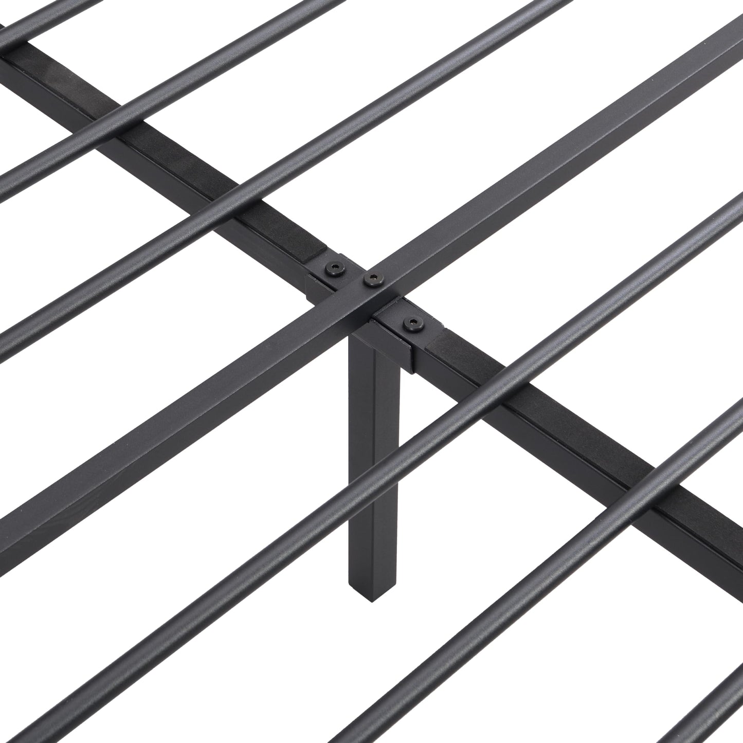 KELESY Bed Frame with Storage Headboard & Charging Station, Upholstered Platform Bed with Heavy Metal Slats, No Box Spring Needed, Noise Free, Easy Assembly, Dark Gray