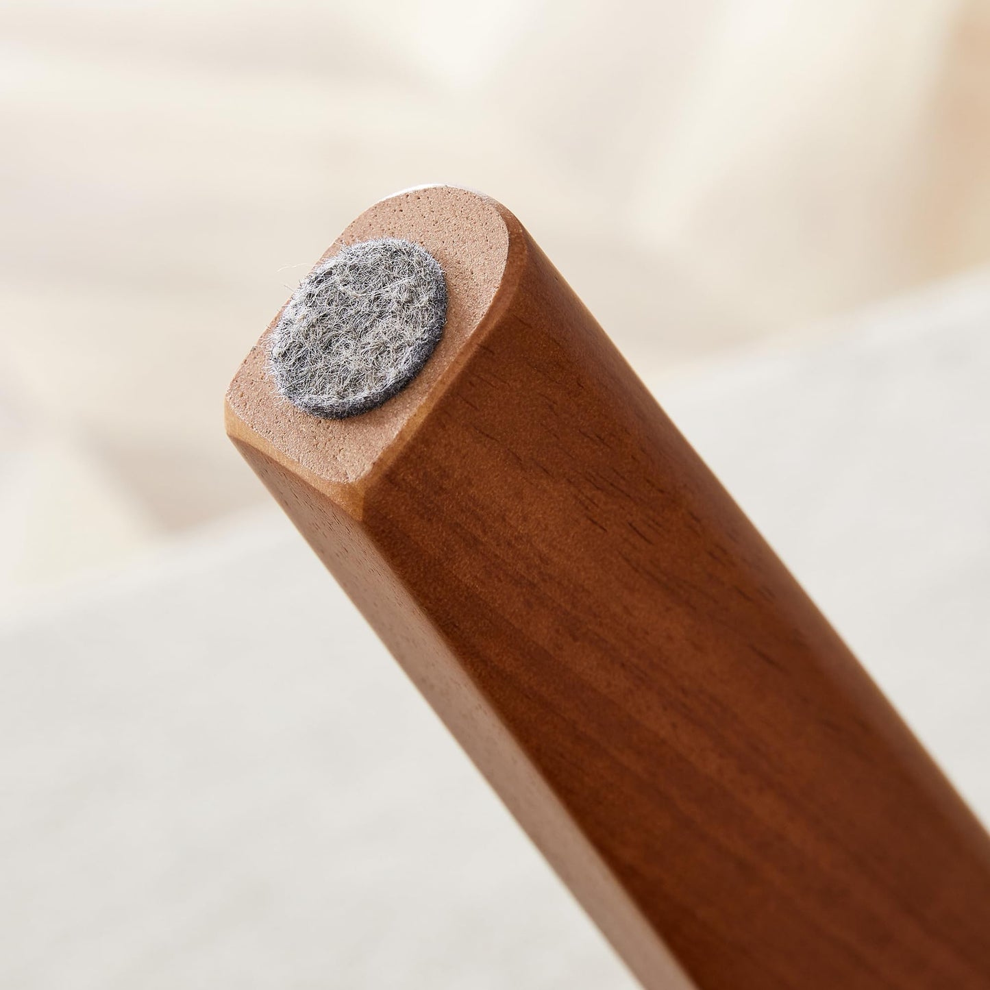 KELESY 4PCS Stylish and Durable Solid Wood Dining Chair, Small Curved Back, PU Cushion, and Beautiful Shape Match Perfectly with Any Room and Everyday Use