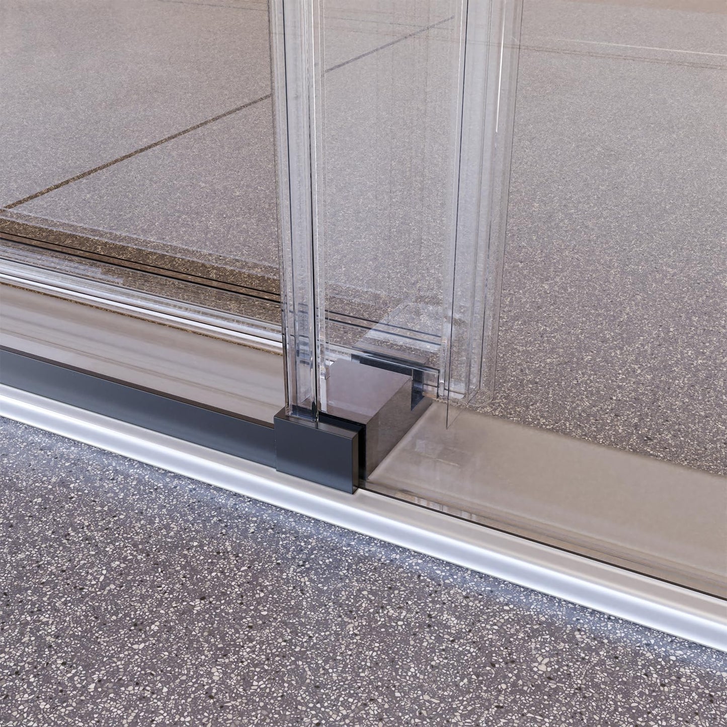 Frameless Sliding Glass Shower Door–68-72" W * 76" H Adjustable Width Shower Door–Shower Door with Buffer and 3/8" (10mm) Thick SGCC Tempered Glass Door,Reversible Installation,Matte Black