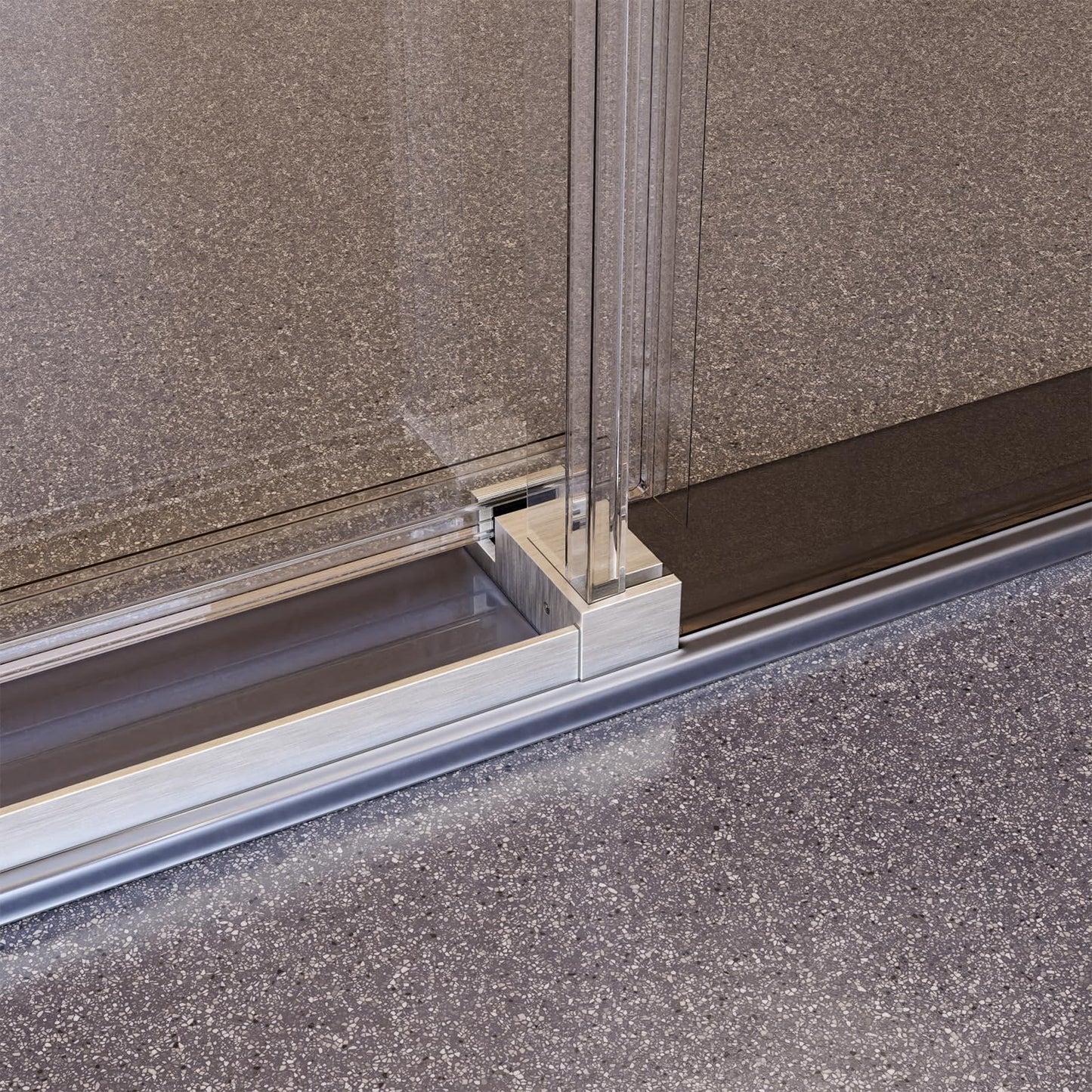 Frameless Sliding Glass Shower Door–68-72" W * 76" H Adjustable Width Shower Door–Shower Door with Buffer and 3/8" 10mm Thick SGCC Tempered Glass Door,Reversible Installation,Brushed Nickel