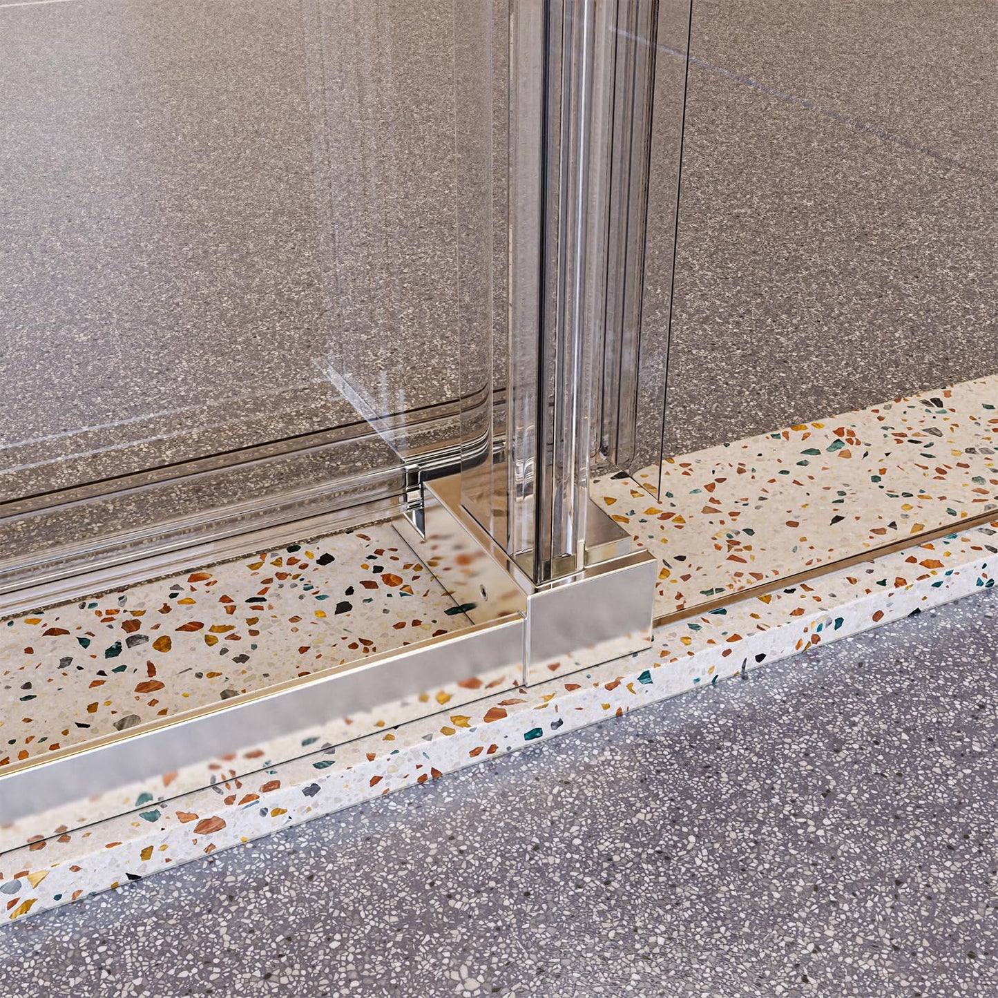 Frameless Sliding Glass Shower Door–56-60" W * 76" H Adjustable Width Shower Door–Shower Door with Buffer and 3/8" (10mm) Thick SGCC Tempered Glass Door,Reversible Installation,Chrome Finish