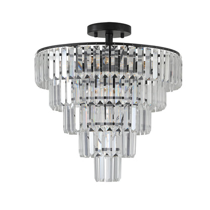 Black large crystal chandelier, modern style chandelier, dining room, living room, bedroom (Bulbs Not Included)