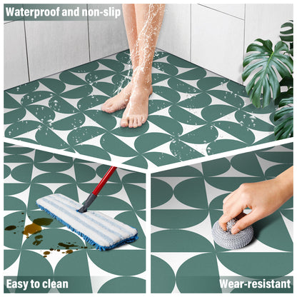 ELEGAHOUSE Self-Adhesive Floor Tiles Artistic Tiles 7.9 * 7.9 inch - 10 PCS