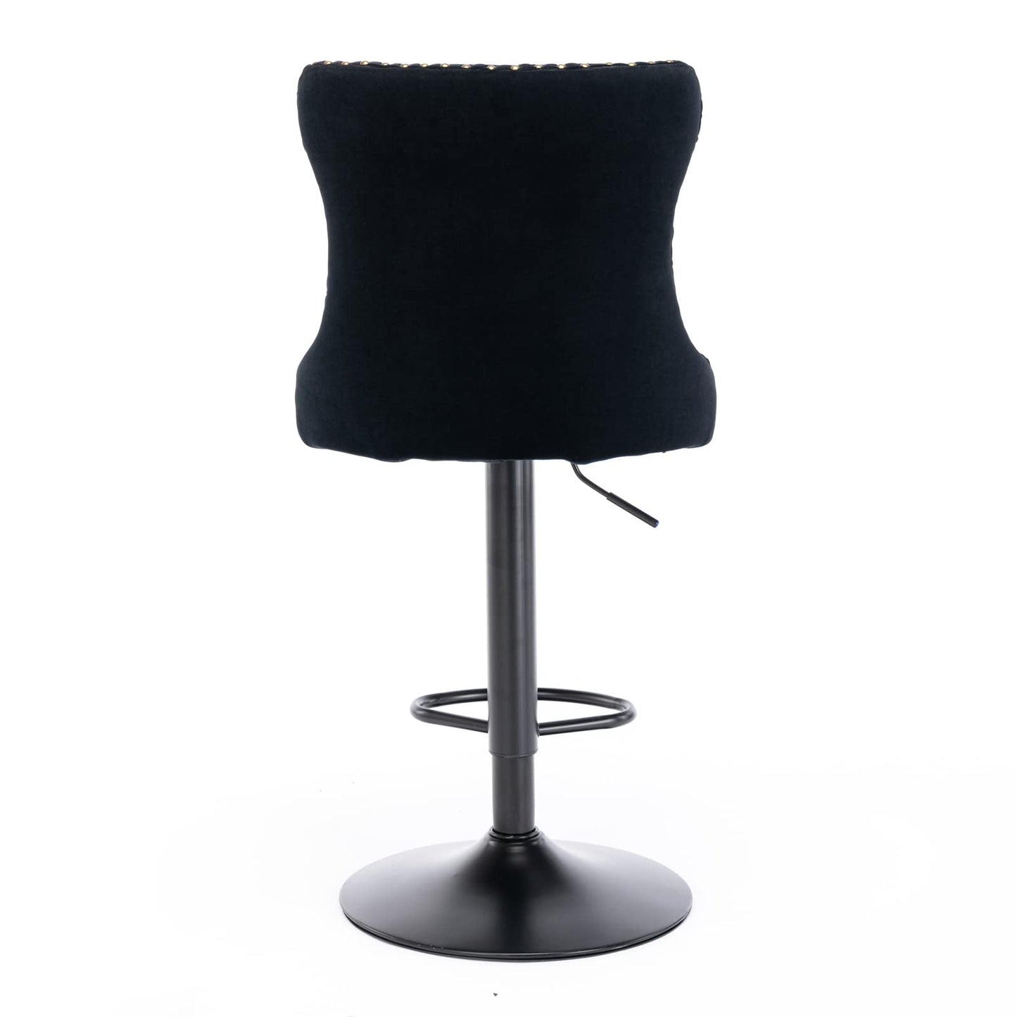 KELESY Swivel Velvet Barstools Adjusatble Seat Height from 25-33 Inch,17.7 Inch Base, Modern Upholstered Bar Stools with Backs Comfortable Tufted for Home Pub and Kitchen Island,Set of 2