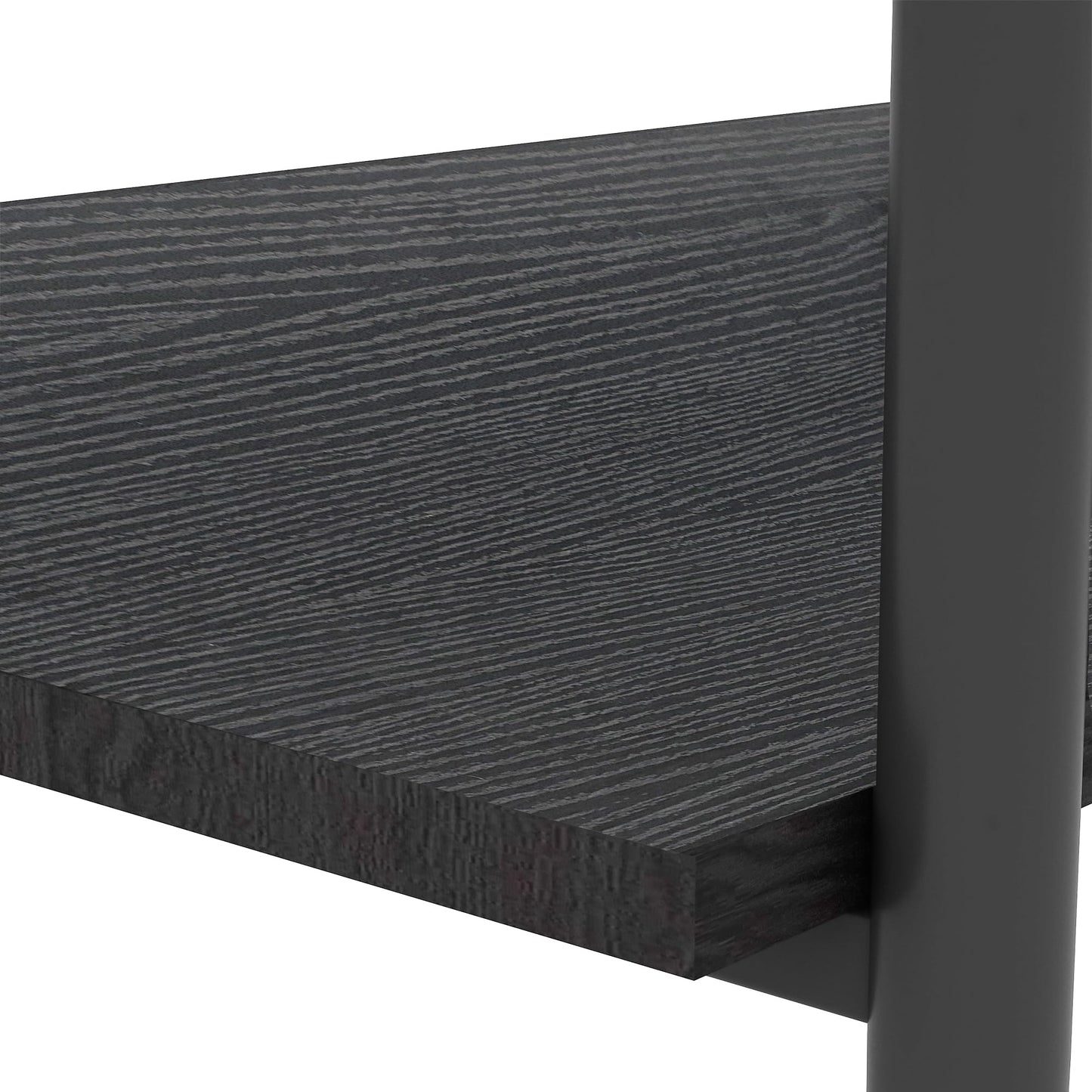KELESY Modern Rectangle Coffee Table with Gray Tempered Glass Top and Metal Legs - Stylish Living Room Glass Table
