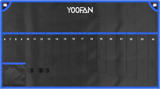 YOOFAN Wrench Roll Up Pouch – Wrench Organizer Bag with Handle, Wrench Holder for Hanging