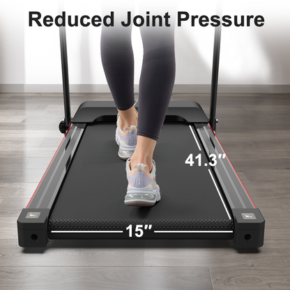 Folding Treadmill with Incline 2.5HP 12KM/H Electric Treadmill for Home Foldable, Bluetooth Music Cup Holder Heart Rate Sensor Walking Running Machine for Indoor Home Gym Exercise Fitness